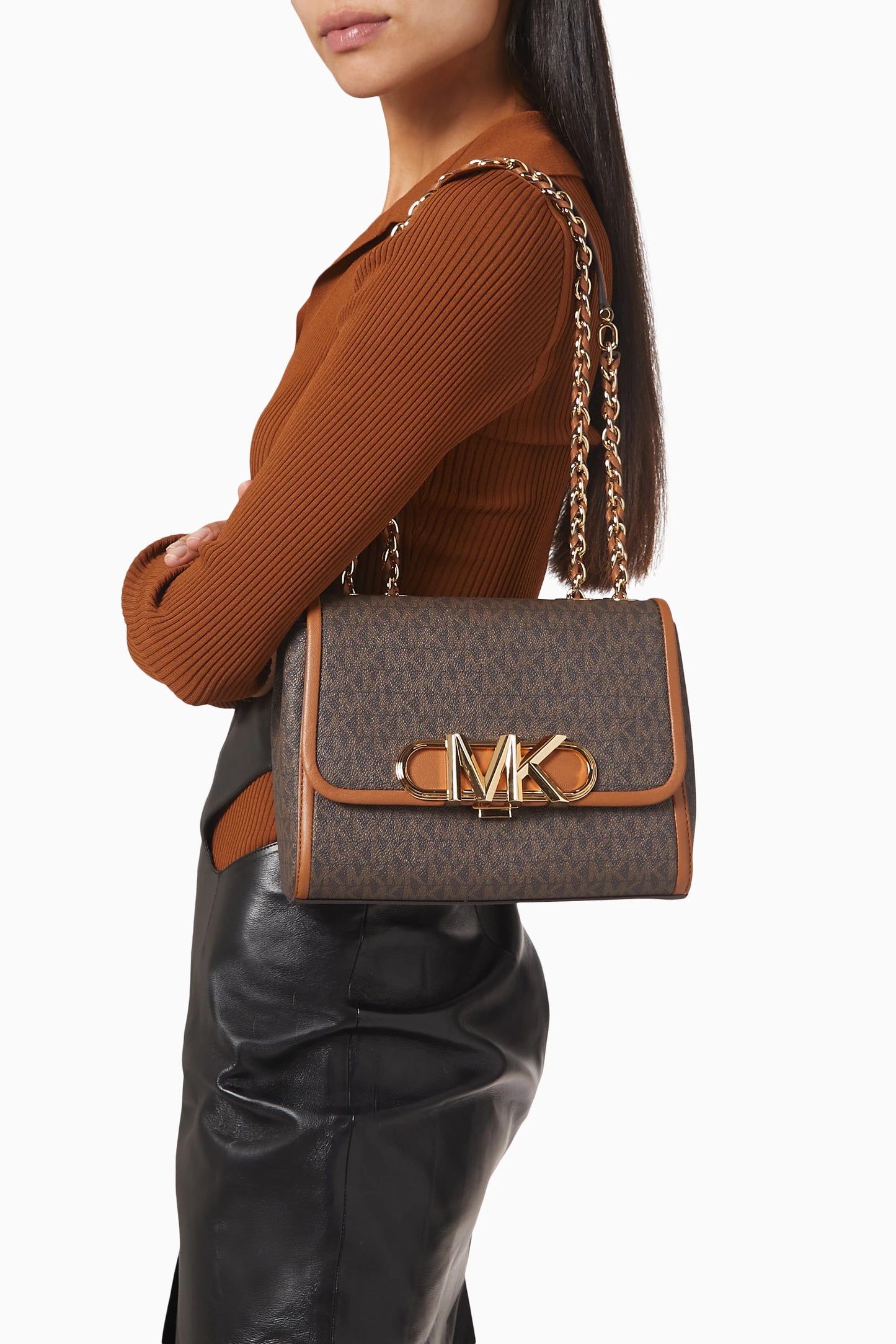 Michael Kors Medium Parker Convertible Shoulder Bag in Signature Canvas