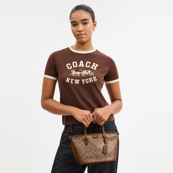 COACH TAXI Small TOTE BAG  IN SIGNATURE CANVAS
