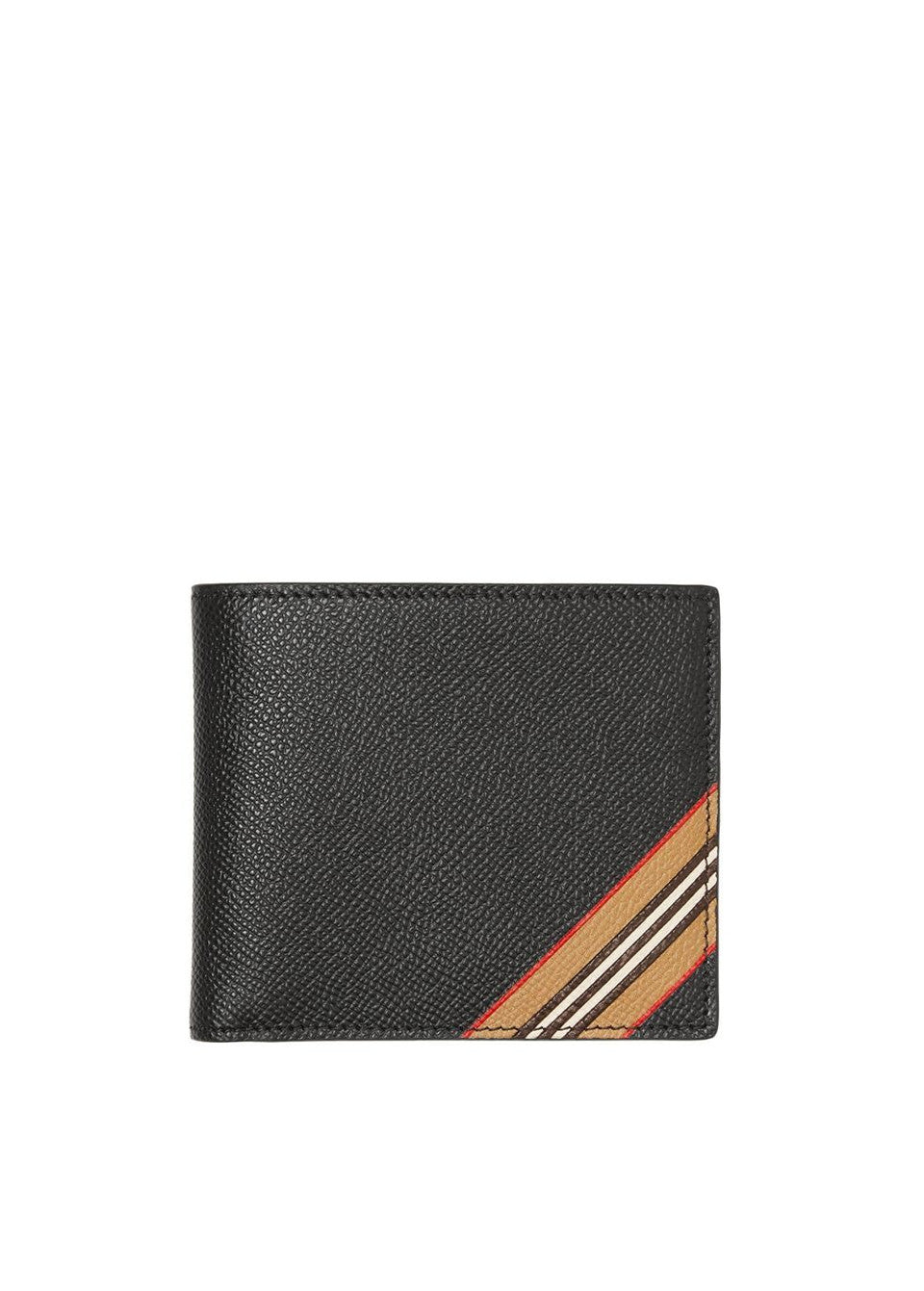 BURBERRY Icon stripe print leather international bifold wallet