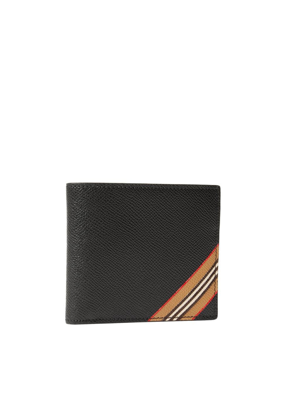 BURBERRY Icon stripe print leather international bifold wallet