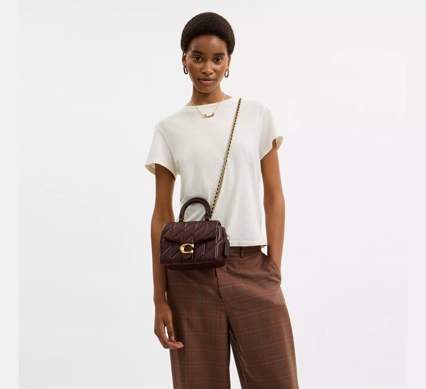 Coach Tabby small Top Handle Bag With Quilting