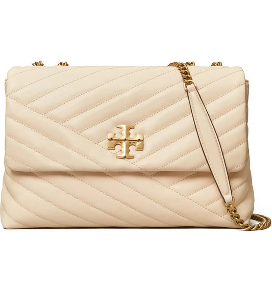 Tory Burch-Kira Small Chevron convertible New Cream