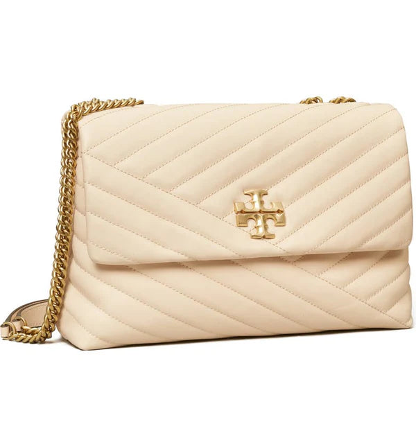 Tory Burch-Kira Small Chevron convertible New Cream