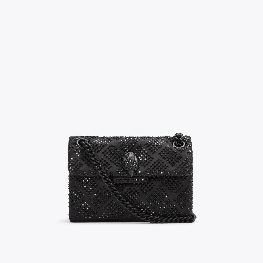 mini crystal kensington bag in Black by Kurt Geiger