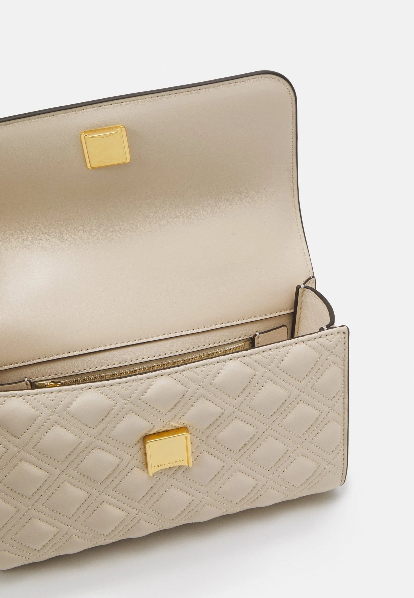 Tory Burch Small-Fleming Distressed Shoulder convertible bag New Cream