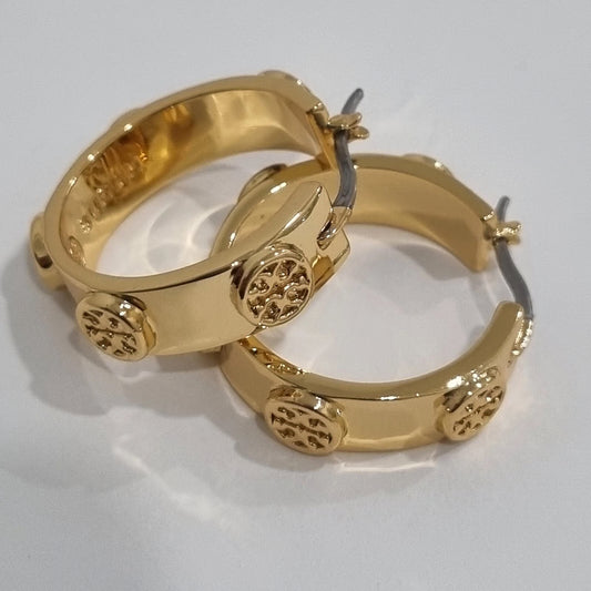 Tory Burch Miller hoop earrings in gold-plated metal