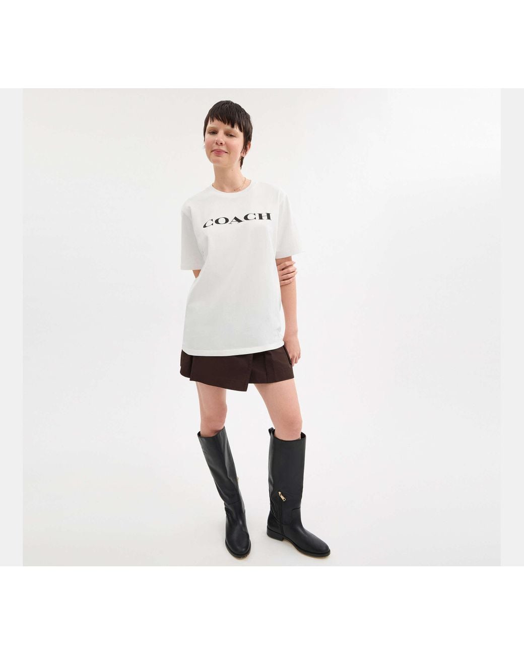 COACH Women's White Signature T Shirt