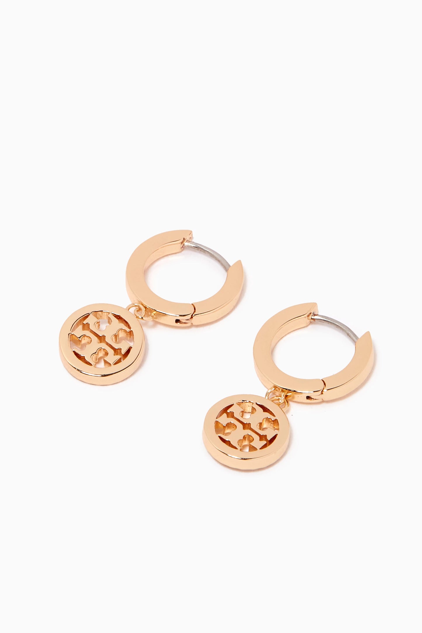 Tory Burch Miller Pavé Hoop Earrings in 18kt Gold-plated Brass