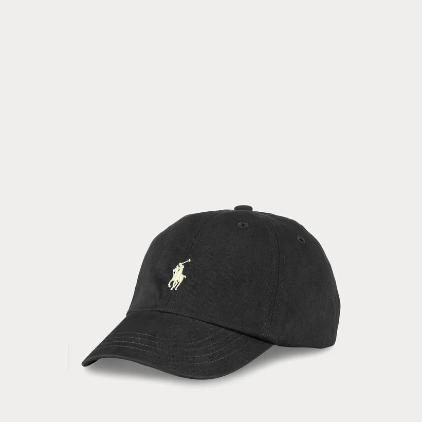 Polo Ralph Lauren Cotton Chino Baseball Cap in Black