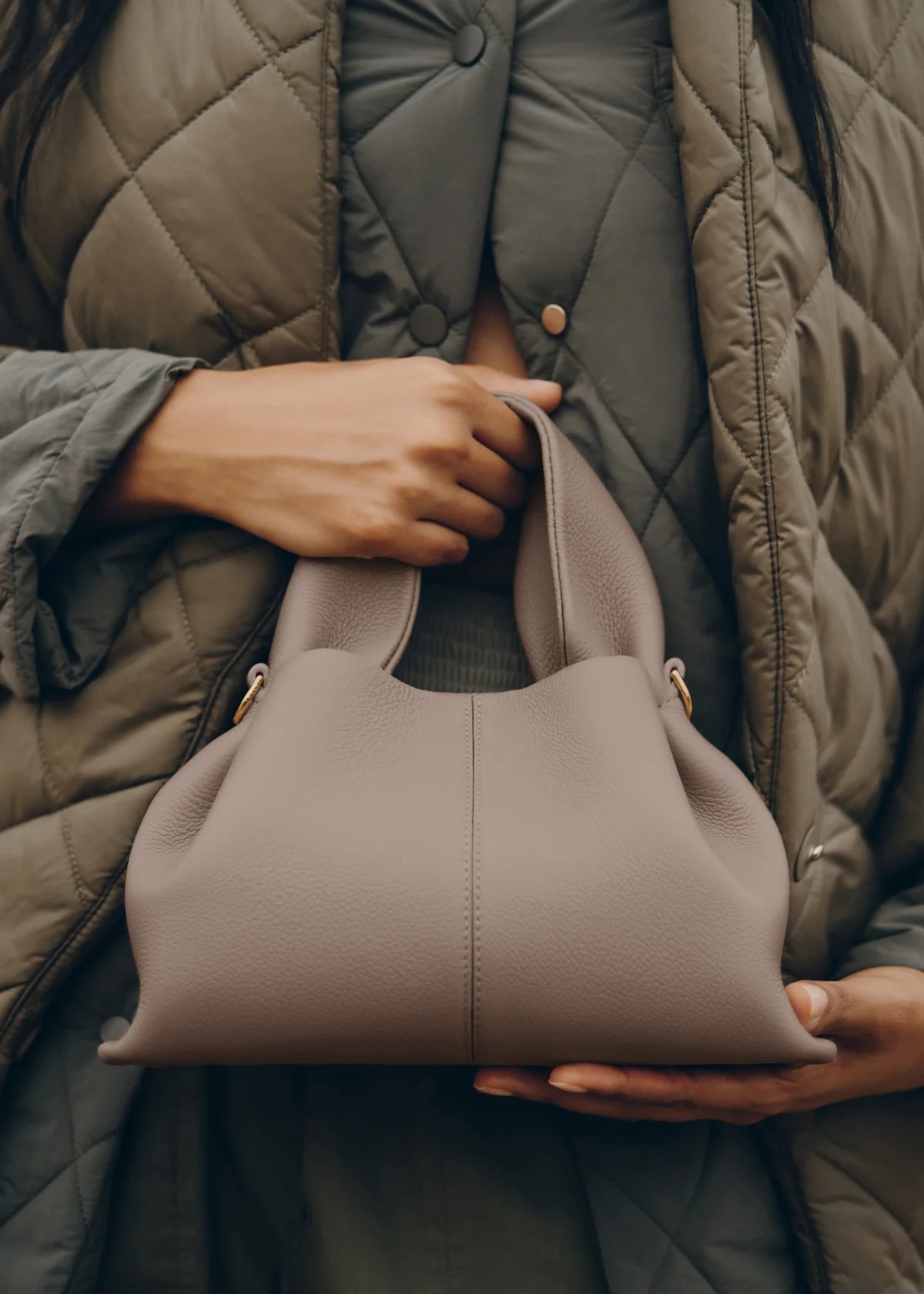 Polene Number Nine Mini Edition Textured Taupe