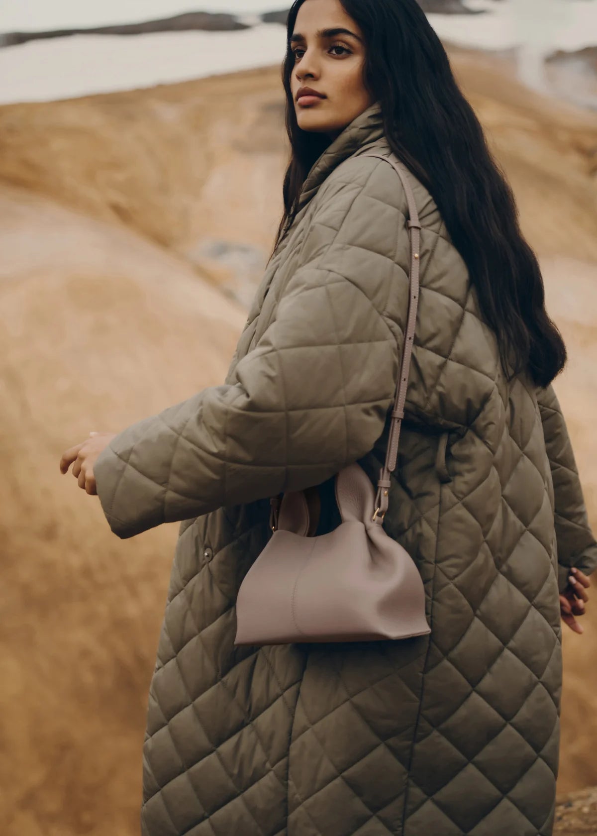 Polene Number Nine Mini Edition Textured Taupe