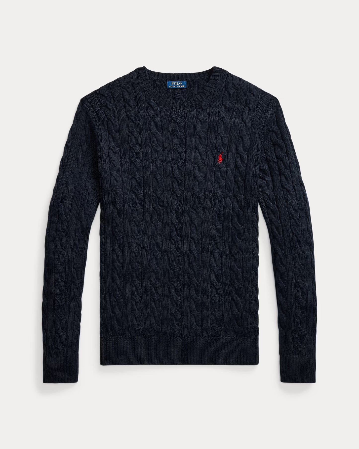 Polo Ralph Lauren Cable-Knit Cotton Jumper in Hunter Navy