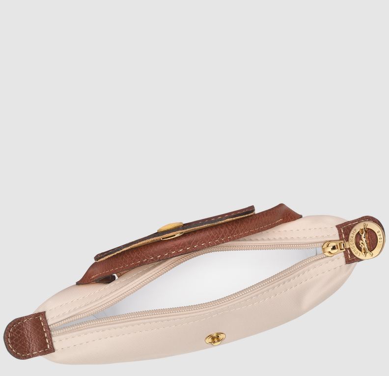 LongChamp Le Pliage Original Pouch with handle in paper color