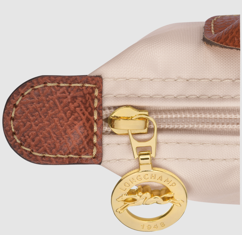 LongChamp Le Pliage Original Pouch with handle in paper color