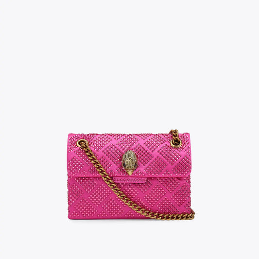 mini crystal kensington bag in Pink By Kurt Geiger