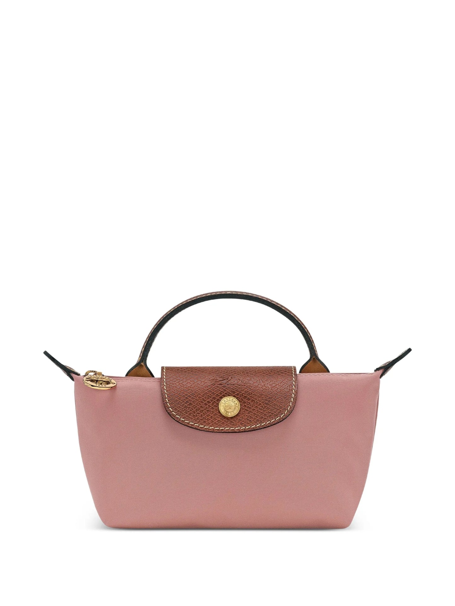 Long Champ Le Pliage Original Pouch with handle Pink Tea - Canvas