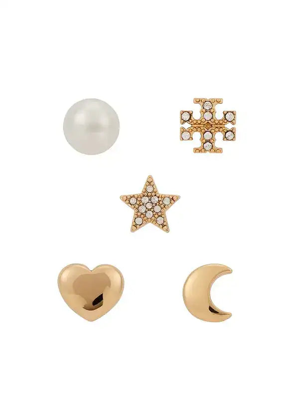 Tory Burch  celestial gold-tone stud earrings set of five