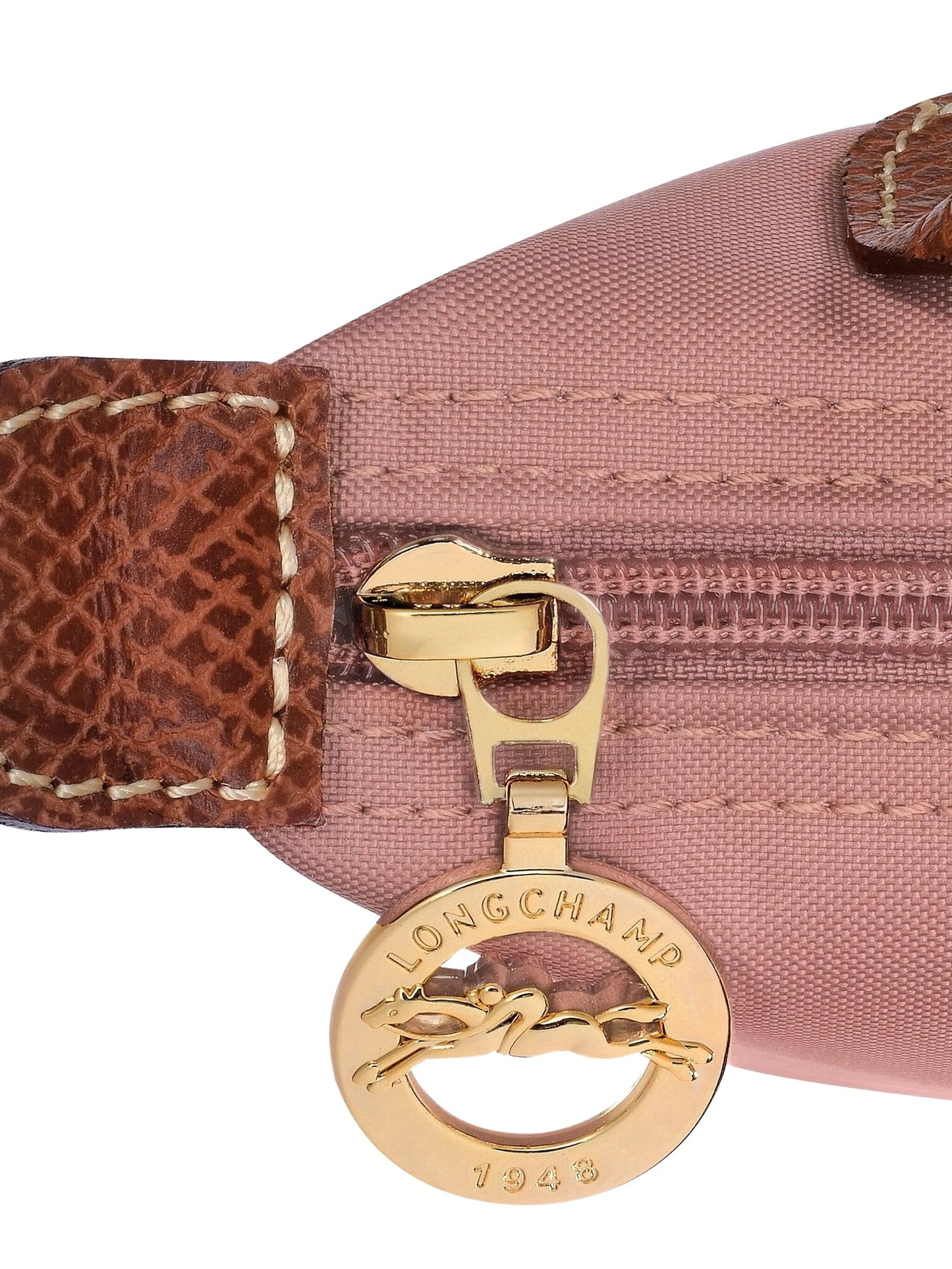 Long Champ Le Pliage Original Pouch with handle Pink Tea - Canvas