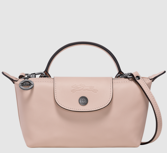 Long Champ Le Pliage Xtra XS Pouch Nude - Leather