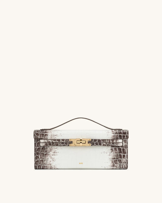 JW PEI Bria Structured Top Handle Bag - White Croc