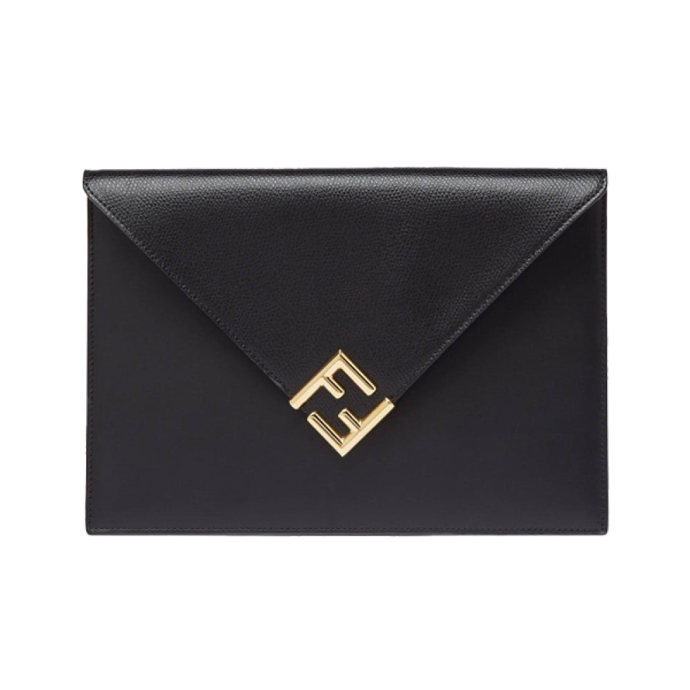 Fendi Women's Leather Wallet 23cm Black Elegant