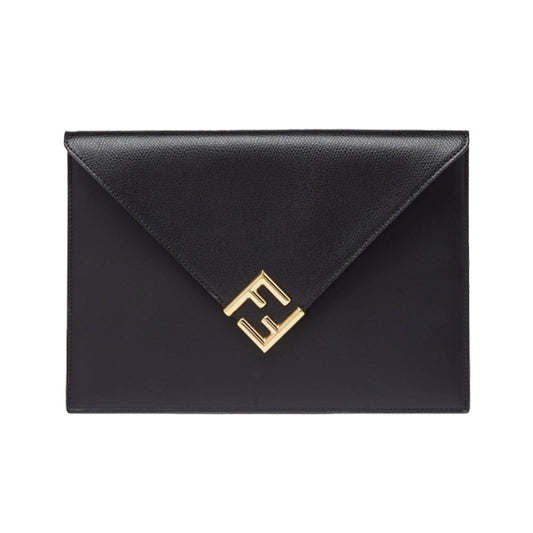 Fendi Women's Leather Wallet 23cm Black Elegant