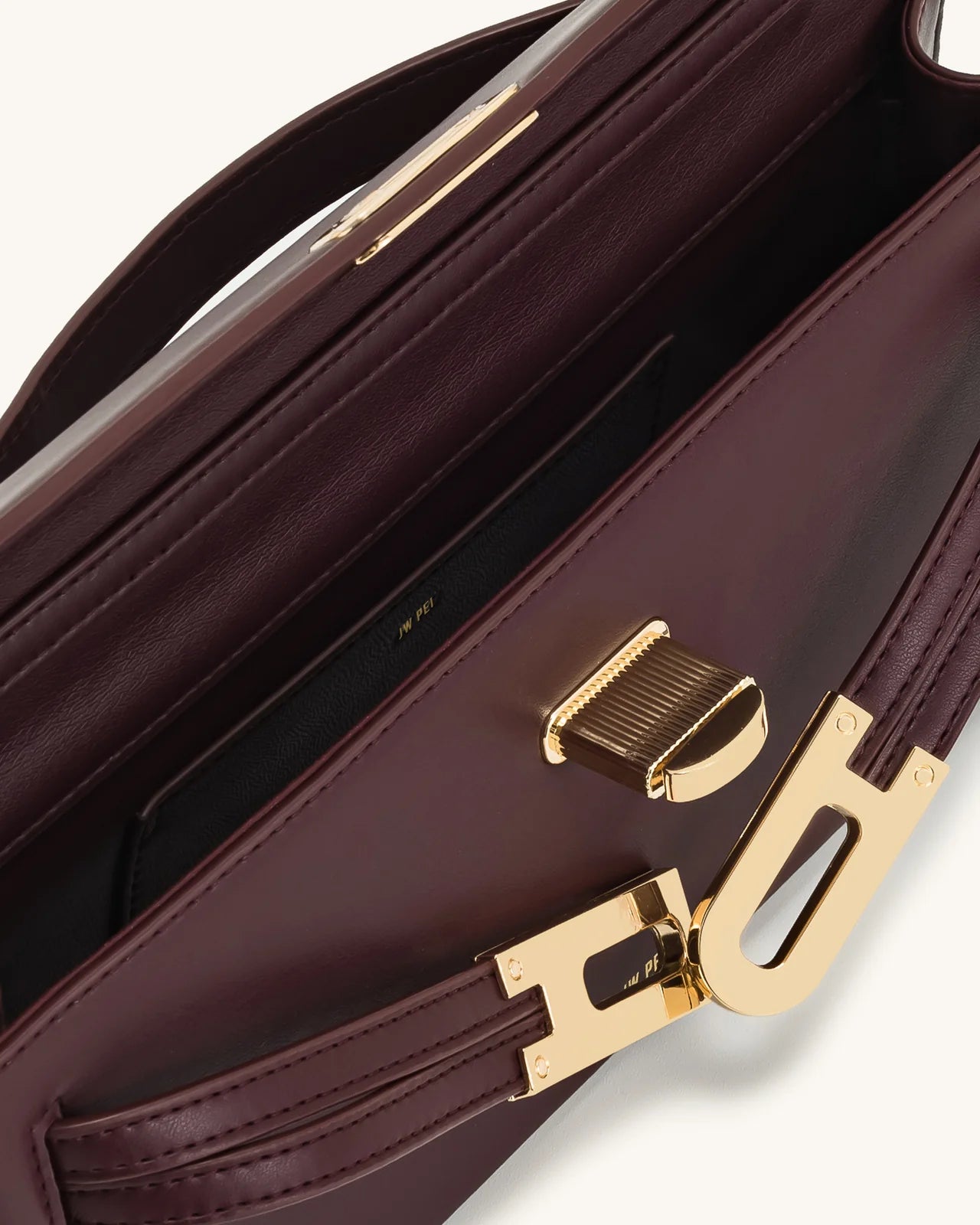 JW PEI Bria Structured Top Handle Bag - Deep Burgundy