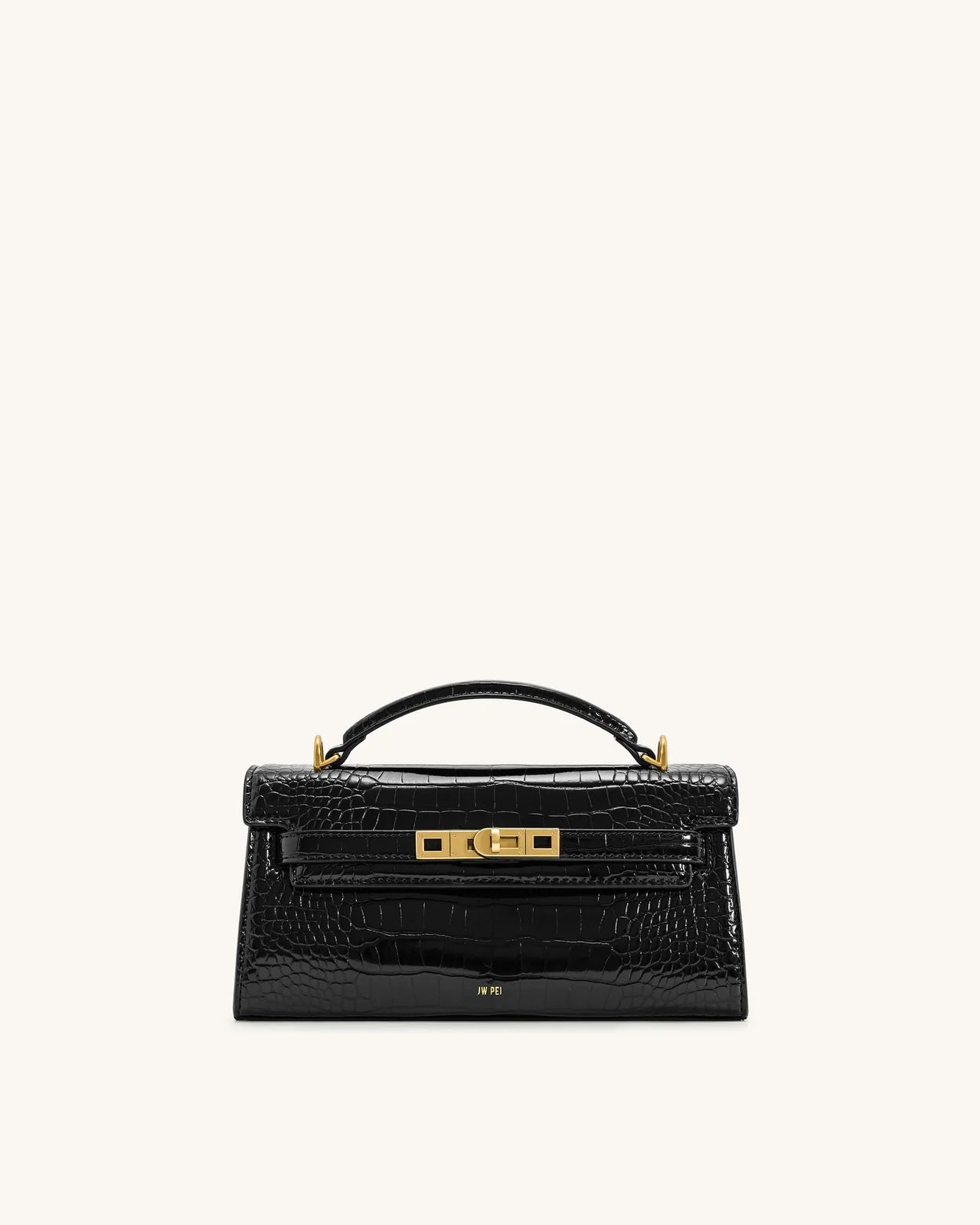 JW PEI Noor Top Handle Bag - Black Croc