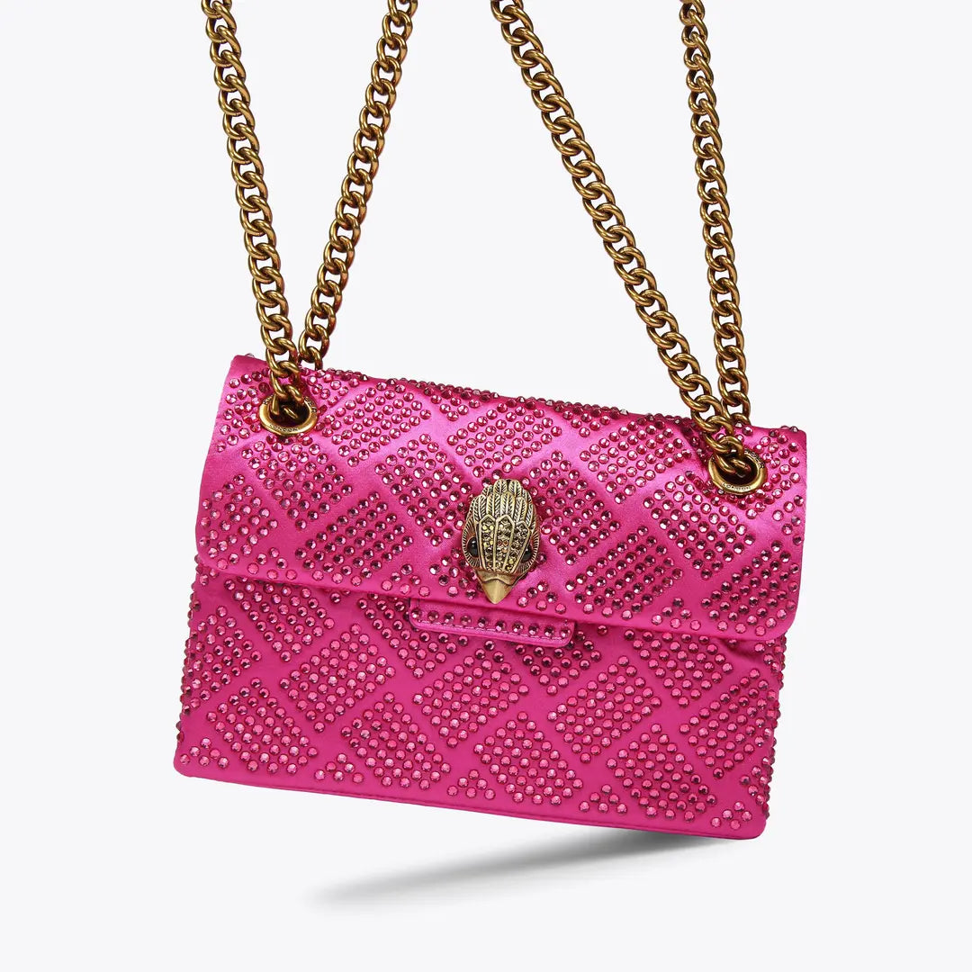 mini crystal kensington bag in Pink By Kurt Geiger