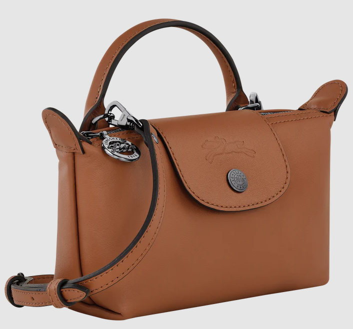 Long Champ Le Pliage MINI Pouch  Cognac - Leather