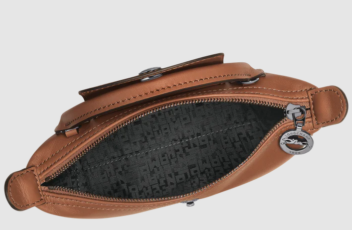 Long Champ Le Pliage MINI Pouch  Cognac - Leather