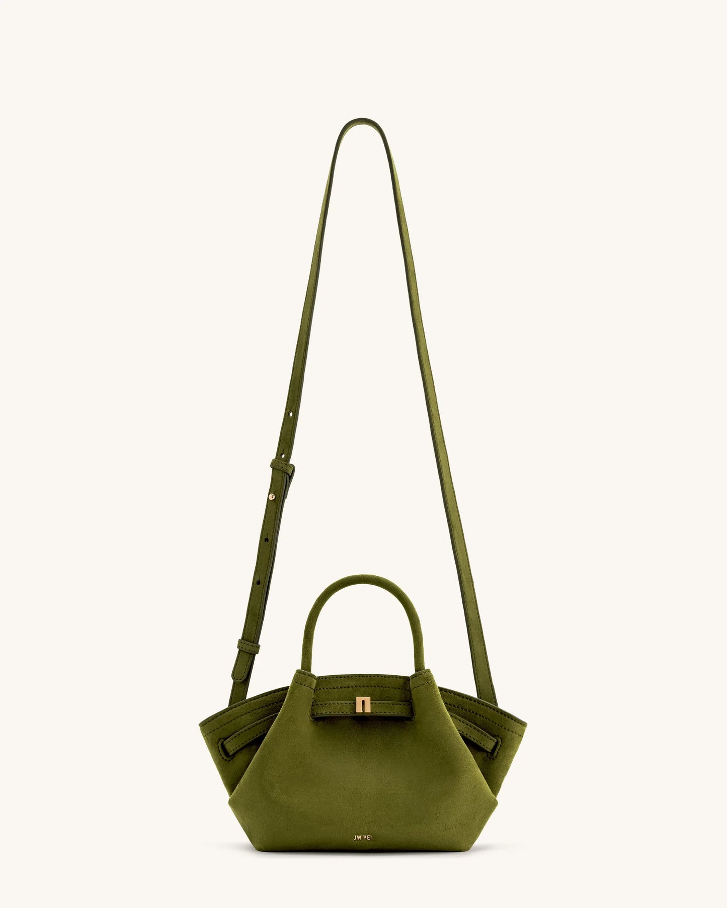 JW PEI Hana Mini Faux Suede Tote Bag - Dark Olive