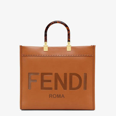 FENDI Sunshine Medium Leather Bag – Brown