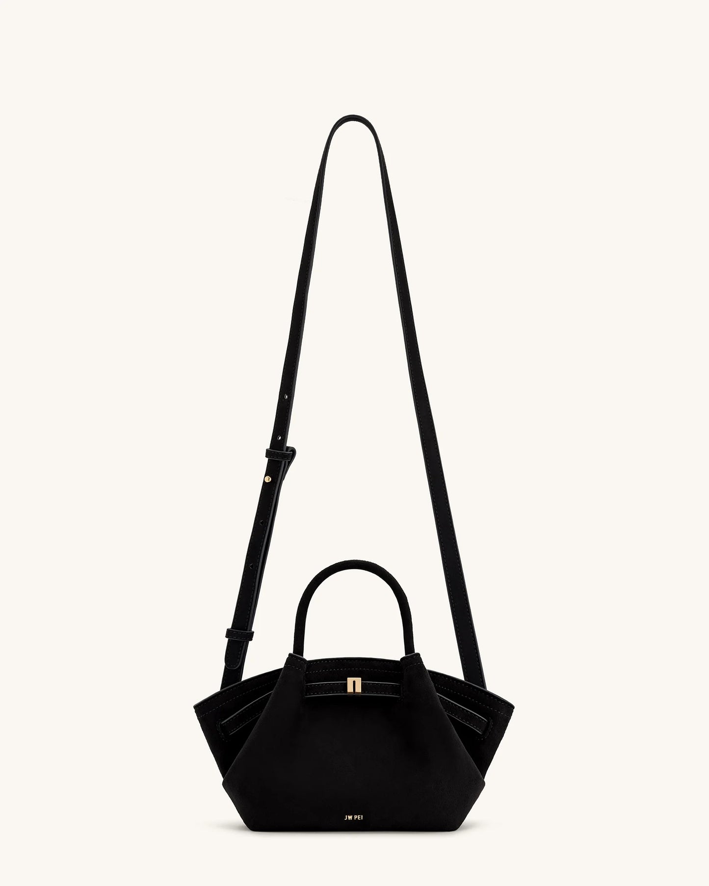 JW PEI Hana Mini Faux Suede Tote Bag - Black