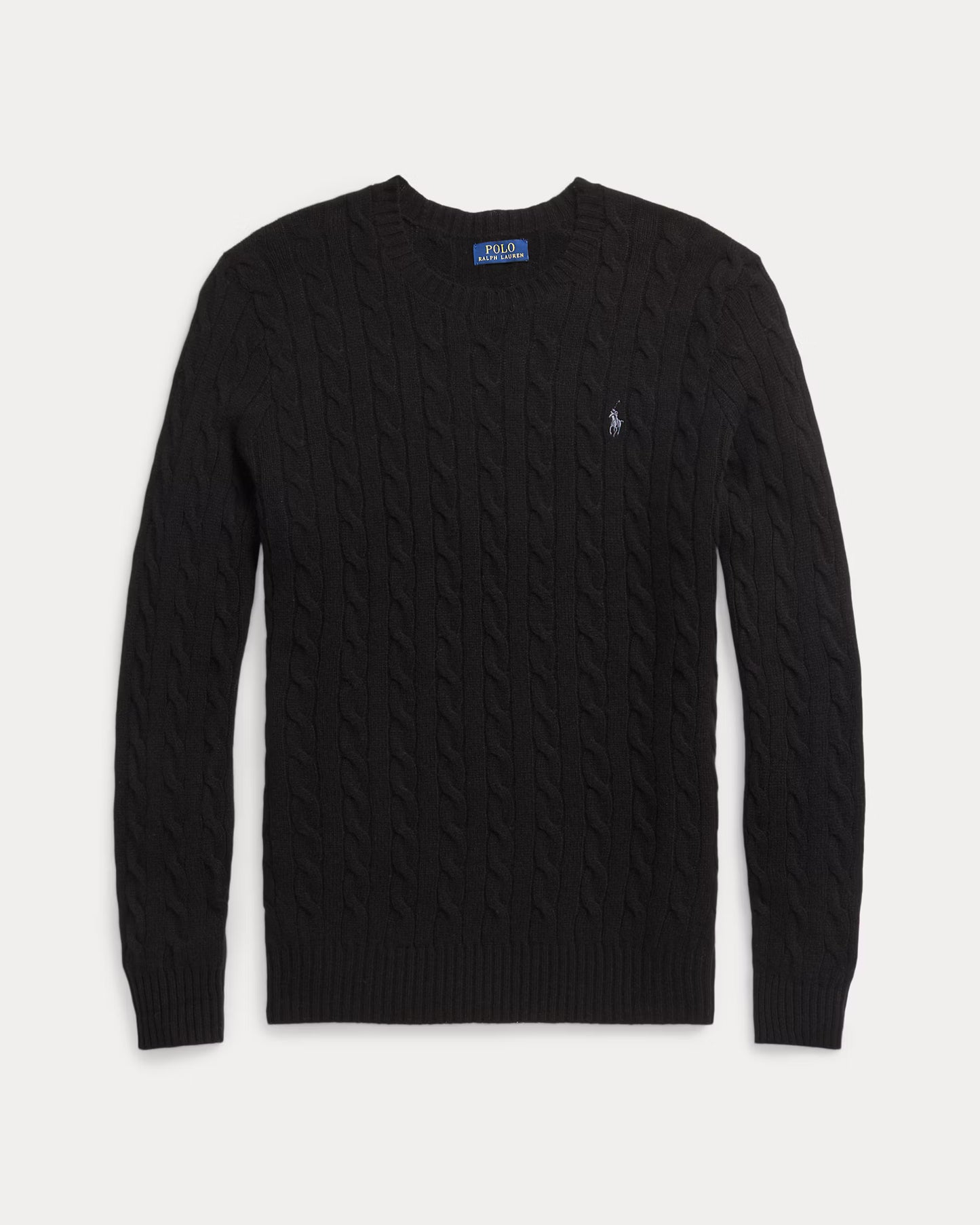 Polo Ralph Lauren Cable-Knit Wool-Cashmere Jumper in Black
