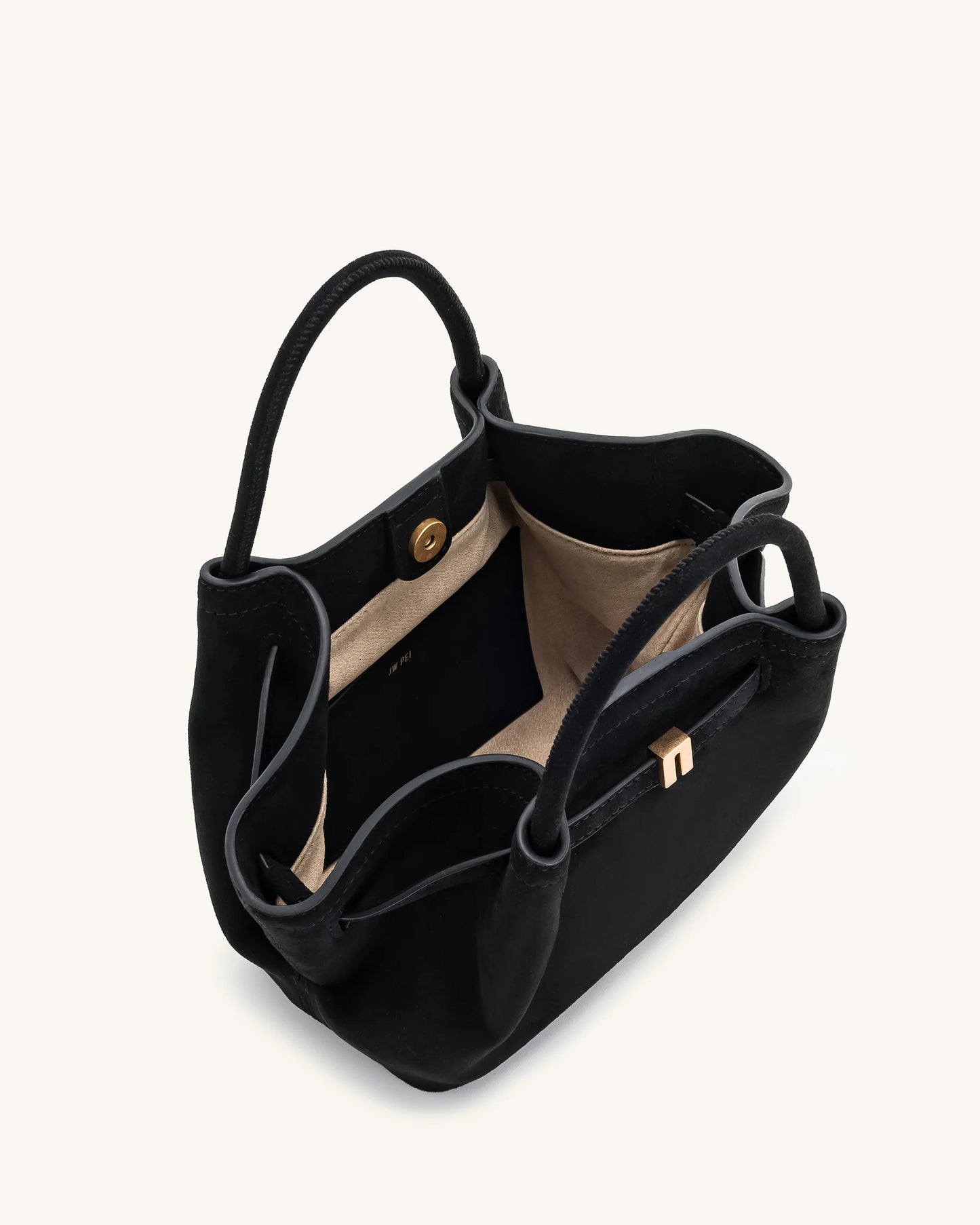 JW PEI Hana Mini Faux Suede Tote Bag - Black