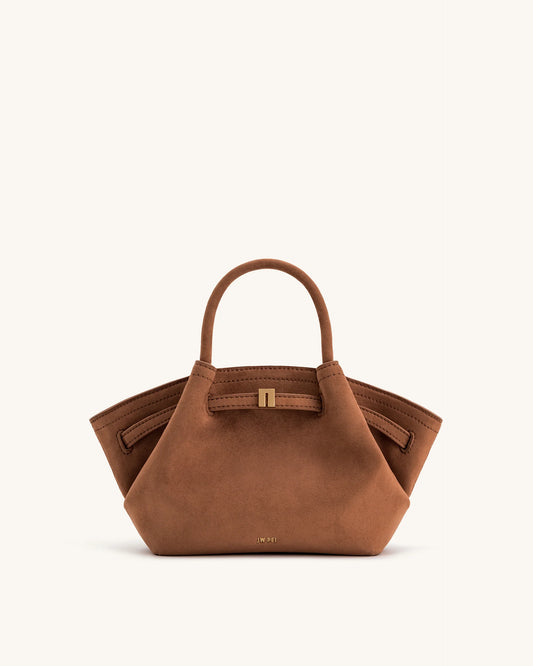 JW PEI Hana Mini Faux Suede Tote Bag - Brown