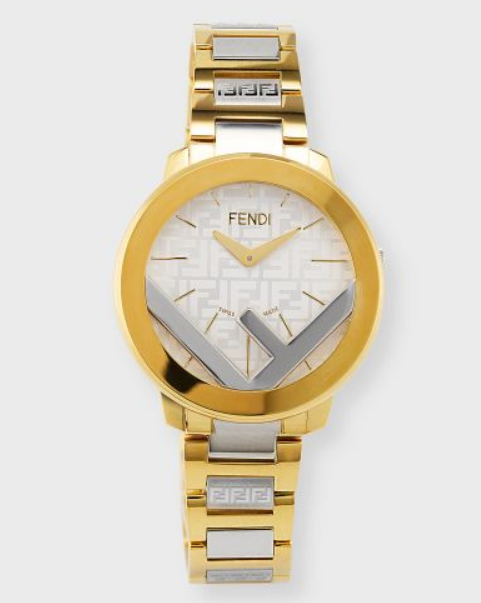 Fendi 36mm Two Tone Watch With Bracelet Strap