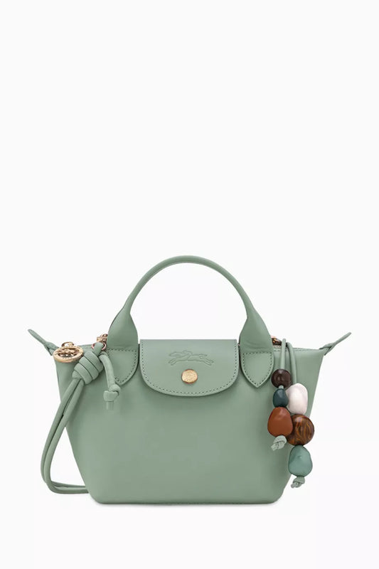 Long Champ Le Pliage Xtra XS Handbag Celadon - Leather