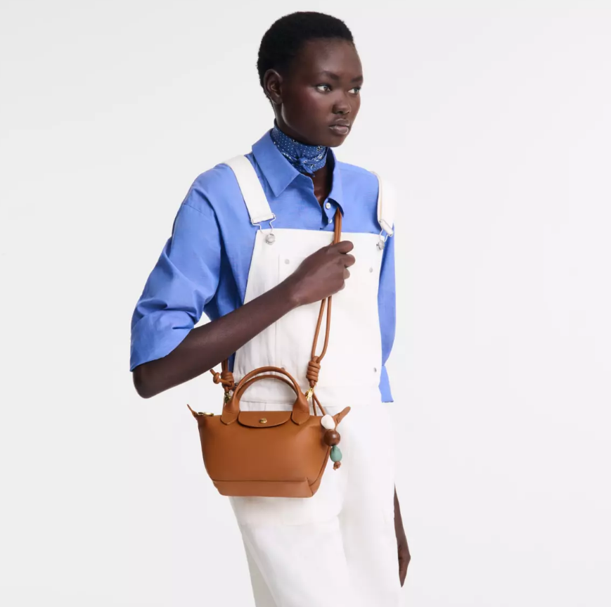 Long Champ Le Pliage Xtra XS Handbag Cashew - Leather