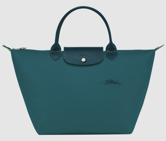 Long Champ Le Pliage Green Medium Handbag Peacock