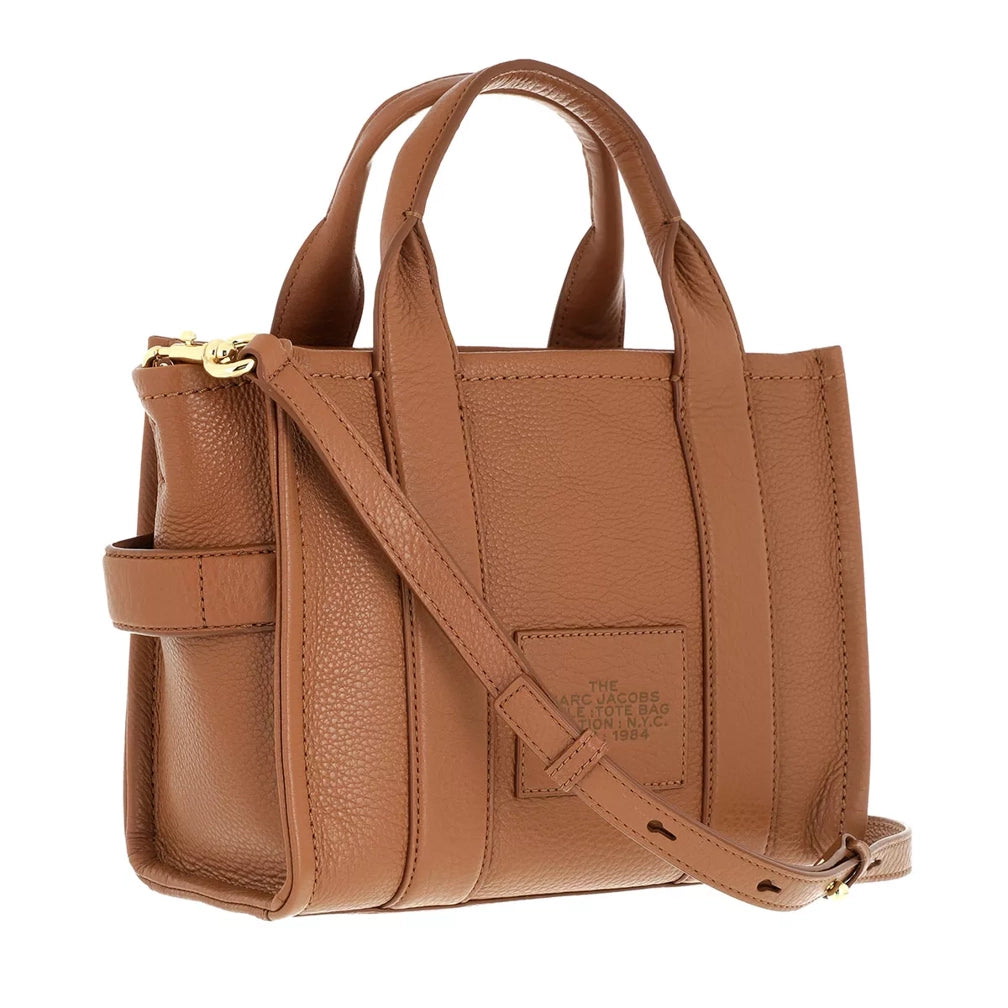 MARC JACOBS THE LEATHER SMALL TOTE BAG (ARGAN OIL)