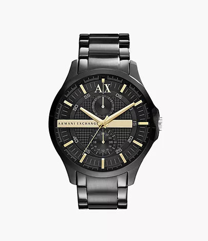 Armani Exchange Multifunction Black Steel Watch