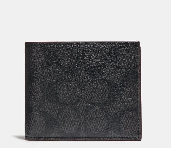 Coach Men Wallet in signature Canvas