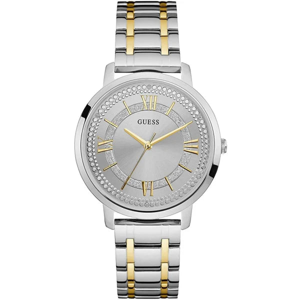 Guess Montauk Two-tone Stainless Steel Silver Dial Quartz Watch for Ladies - W0933L5