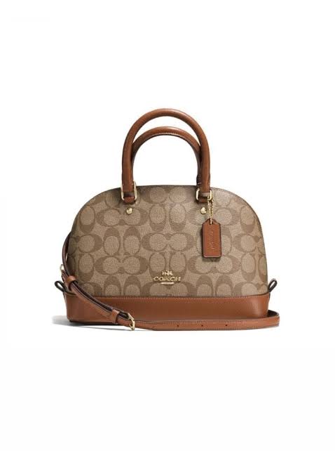 Coach Sierra Satchel In Signature Canvas in brown