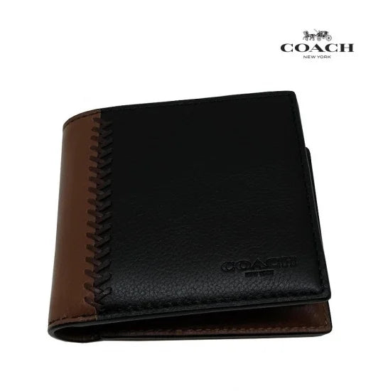 Coach Leather brown/black Wallets card holder set for Men