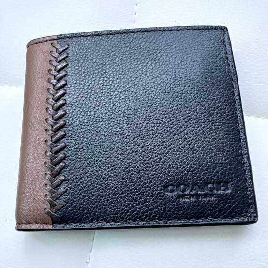 Coach Leather Blue Wallets and card holder set for Men