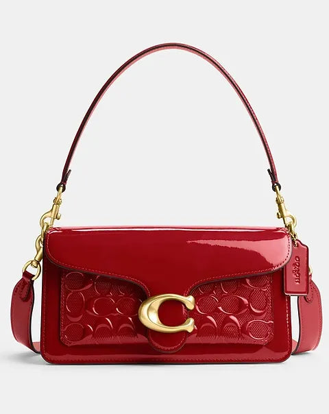 Coach tabby Croc Embossed 26 in Red