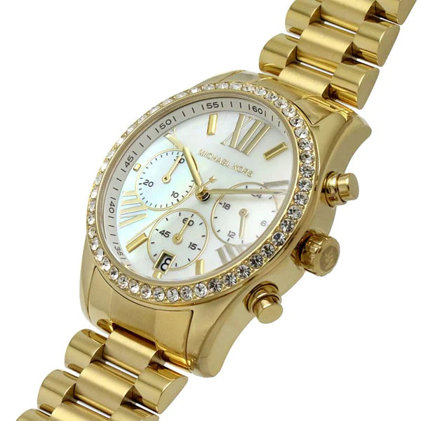 Michael Kors MK7241 Lexington Gold Toned Steel Chronograph Women's Watch